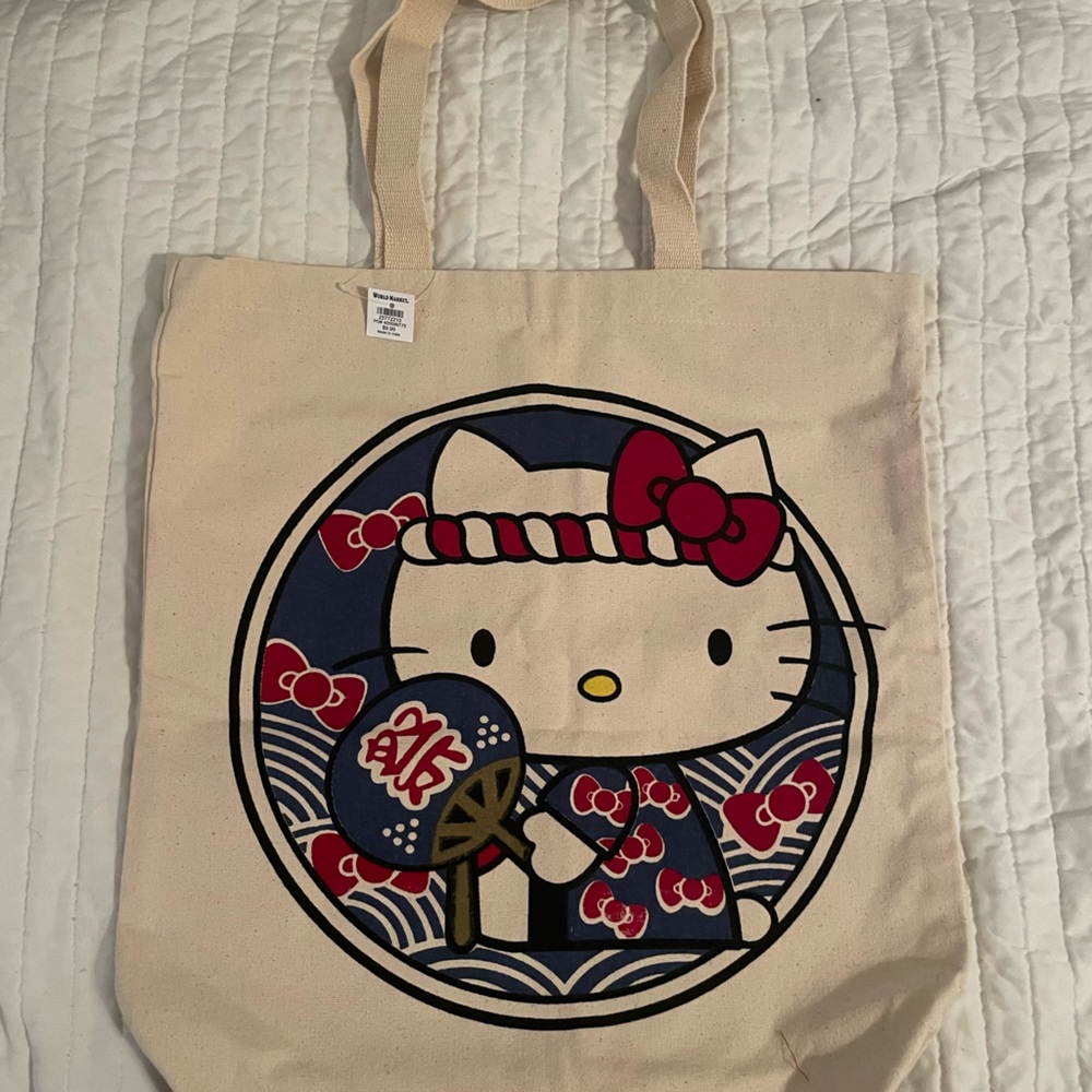 Hello Kitty Canvas Tote NWT